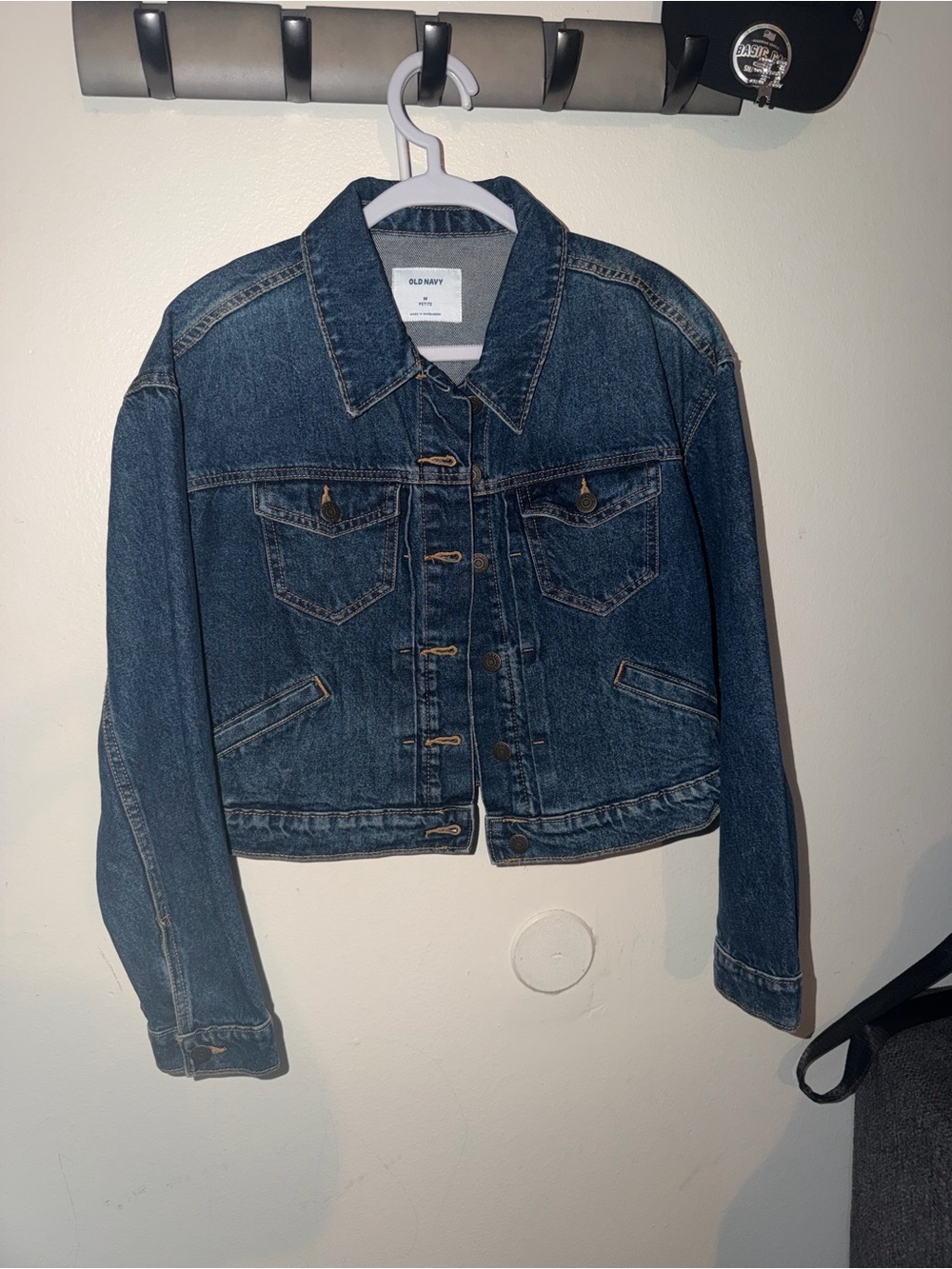 Old Navy Blue Denim Jean Jacket for Women petite